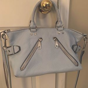 Rebecca Minkoff Moto Sky Leather Satchel Crossbody Bag